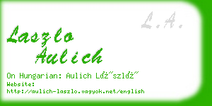 laszlo aulich business card